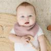 imageKonssy Muslin Baby Bibs 10 Pack Baby Bandana Drool Bibs 100 Cotton for Unisex Boys and Girls Soft Absorbent Set for Teething and DroolingMauve