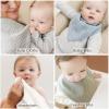imageKonssy Muslin Baby Bibs 10 Pack Baby Bandana Drool Bibs 100 Cotton for Unisex Boys and Girls Soft Absorbent Set for Teething and DroolingSage Green