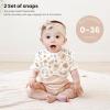 imageKonssy Muslin Baby Bibs 100 Cotton Absorbent Bandana Drool Bibs for Teething and Drooling 6Pack for Baby Boys ampamp GirlsFloral