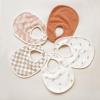 imageKonssy Muslin Baby Bibs 8 Pack Baby Bandana Drool Bibs Cotton for Unisex Boys and Girls Soft Absorbent Set for Teething and DroolingCamel