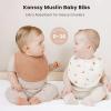 imageKonssy Muslin Baby Bibs 8 Pack Baby Bandana Drool Bibs Cotton for Unisex Boys and Girls Soft Absorbent Set for Teething and DroolingCamel
