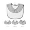 imageKonssy Muslin Baby Bibs 8 Pack Baby Bandana Drool Bibs Cotton for Unisex Boys and Girls Soft Absorbent Set for Teething and DroolingGrey