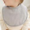 imageKonssy Muslin Baby Bibs 8 Pack Baby Bandana Drool Bibs Cotton for Unisex Boys and Girls Soft Absorbent Set for Teething and DroolingGrey