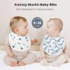 imageKonssy Muslin Baby Bibs 8 Pack Baby Bandana Drool Bibs Cotton for Unisex Boys and Girls Soft Absorbent Set for Teething and DroolingOcean
