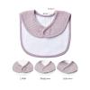 imageKonssy Muslin Baby Bibs 8 Pack Baby Bandana Drool Bibs Cotton for Unisex Boys and Girls Soft Absorbent Set for Teething and DroolingPurple
