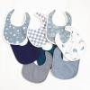 imageKonssy Muslin Baby Bibs 8 Pack Baby Bandana Drool Bibs Cotton for Unisex Boys and Girls Soft Absorbent Set for Teething and DroolingSage
