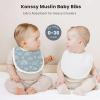 imageKonssy Muslin Baby Bibs 8 Pack Baby Bandana Drool Bibs Cotton for Unisex Boys and Girls Soft Absorbent Set for Teething and DroolingSage
