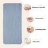 imageKonssy Muslin Baby Burp Cloths 6 Pack Soft Absorbent 100 Cotton Burping Clothes for Newborns Baby Boys and Girls UnisexBlue