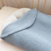 imageKonssy Muslin Baby Lounger Cover 2 Pack 100 Cotton Newborn Lounger Cover Soft and Breathable Baby Nest Slipcover for Boys Girls CamelSunBlue Whale blue