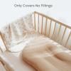 imageKonssy Muslin Baby Lounger Cover 2 Pack 100 Cotton Newborn Lounger Cover Soft and Breathable Baby Nest Slipcover for Boys Girls CamelSunCamel  Sun