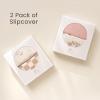 imageKonssy Muslin Baby Lounger Cover 2 Pack 100 Cotton Newborn Lounger Cover Soft and Breathable Baby Nest Slipcover for Boys Girls CamelSunCoffee Check Moon