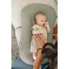imageKonssy Muslin Baby Lounger Cover 2 Pack 100 Cotton Newborn Lounger Cover Soft and Breathable Baby Nest Slipcover for Boys Girls CamelSunRabbit  Fog Green