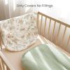 imageKonssy Muslin Baby Lounger Cover 2 Pack 100 Cotton Newborn Lounger Cover Soft and Breathable Baby Nest Slipcover for Boys Girls CamelSunWoodland  Sage