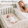 imageKonssy Muslin Bassinet Sheets for Baby Girl Boy 2 Pack Soft Breathable Baby Bassinet Mattress Sheets Fit for Hourglass Oval Cradle Moses Basket Rectangle Mattress Floral PinkBlossom cream