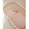 imageKonssy Muslin Bassinet Sheets for Baby Girl Boy 2 Pack Soft Breathable Baby Bassinet Mattress Sheets Fit for Hourglass Oval Cradle Moses Basket Rectangle Mattress Floral PinkPink  Cream