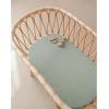 imageKonssy Muslin Bassinet Sheets for Baby Girl Boy 2 Pack Soft Breathable Baby Bassinet Mattress Sheets Fit for Hourglass Oval Cradle Moses Basket Rectangle Mattress Floral PinkGreen  Green Leaves