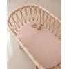 imageKonssy Muslin Bassinet Sheets for Baby Girl Boy 2 Pack Soft Breathable Baby Bassinet Mattress Sheets Fit for Hourglass Oval Cradle Moses Basket Rectangle Mattress Floral PinkFloral  Pink