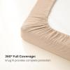 imageKonssy Muslin Changing Pad Cover for Baby Girls Boys 100 Cotton Fitted Diaper Chang Table Covers Soft Breathable Changing Pad Sheets 2 Pack FloralPinkBlossom  Cream