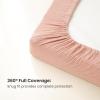 imageKonssy Muslin Changing Pad Cover for Baby Girls Boys 100 Cotton Fitted Diaper Chang Table Covers Soft Breathable Changing Pad Sheets 2 Pack FloralPinkPink  Cream
