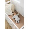 imageKonssy Muslin Crib Sheets for Girl Boy 2 PCS Soft and Breathable Cotton Baby Sheets for Standard Crib Mattress 52quotx 28quot Floral PinkBrown  Cream