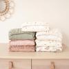 imageKonssy Muslin Crib Sheets for Girl Boy 2 PCS Soft and Breathable Cotton Baby Sheets for Standard Crib Mattress 52quotx 28quot Floral PinkMoon  Camel