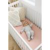 imageKonssy Muslin Crib Sheets for Girl Boy 2 PCS Soft and Breathable Cotton Baby Sheets for Standard Crib Mattress 52quotx 28quot Floral PinkPink  Cream