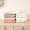 imageKonssy Muslin Crib Sheets for Girl Boy 2 PCS Soft and Breathable Cotton Baby Sheets for Standard Crib Mattress 52quotx 28quot Floral PinkPink Sun khaki Leaf