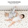 imageKonssy Muslin Crib Sheets for Girl Boy 2 PCS Soft and Breathable Cotton Baby Sheets for Standard Crib Mattress 52quotx 28quot Floral PinkRabbit  Fog Green