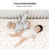 imageKonssy Muslin Crib Sheets for Girl Boy 2 PCS Soft and Breathable Cotton Baby Sheets for Standard Crib Mattress 52quotx 28quot Floral PinkSunbeam Yellow  Coffice