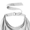 imageKonssy Muslin Nursing Cover for Baby Breastfeeding Breathable 100 Cotton Breastfeeding Cover with Rigid Hoop for Mother Nursing Apron Multiuse Carseat Canopy Summer WheatGrey