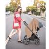 imageKonssy Muslin Nursing Cover for Baby Breastfeeding Breathable 100 Cotton Breastfeeding Cover with Rigid Hoop for Mother Nursing Apron Multiuse Carseat Canopy Summer WheatBrown