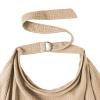 imageKonssy Muslin Nursing Cover for Baby Breastfeeding Breathable 100 Cotton Breastfeeding Cover with Rigid Hoop for Mother Nursing Apron Multiuse Carseat Canopy Summer WheatCamel