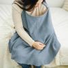 imageKonssy Muslin Nursing Cover for Baby Breastfeeding Breathable 100 Cotton Breastfeeding Cover with Rigid Hoop for Mother Nursing Apron Multiuse Carseat Canopy Summer WheatBlue
