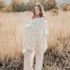 imageKonssy Muslin Nursing Cover for Baby Breastfeeding Breathable 100 Cotton Breastfeeding Cover with Rigid Hoop for Mother Nursing Apron Multiuse Carseat Canopy Summer WheatLeafy