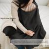 imageKonssy Muslin Nursing Cover for Baby Breastfeeding Breathable 100 Cotton Breastfeeding Cover with Rigid Hoop for Mother Nursing Apron Multiuse Carseat Canopy Summer WheatBlack