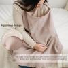 imageKonssy Muslin Nursing Cover for Baby Breastfeeding Breathable 100 Cotton Breastfeeding Cover with Rigid Hoop for Mother Nursing Apron Multiuse Carseat Canopy Summer WheatTaupe