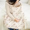 imageKonssy Muslin Nursing Cover for Baby Breastfeeding Breathable 100 Cotton Breastfeeding Cover with Rigid Hoop for Mother Nursing Apron Multiuse Carseat Canopy Summer WheatLovely Bouquet