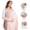 imageKonssy Muslin Nursing Cover for Baby Breastfeeding Breathable 100 Cotton Breastfeeding Cover with Rigid Hoop for Mother Nursing Apron Multiuse Carseat Canopy Summer WheatPink Sun