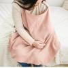 imageKonssy Muslin Nursing Cover for Baby Breastfeeding Breathable 100 Cotton Breastfeeding Cover with Rigid Hoop for Mother Nursing Apron Multiuse Carseat Canopy Summer WheatPink