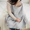 imageKonssy Muslin Nursing Cover for Baby Breastfeeding Breathable 100 Cotton Breastfeeding Cover with Rigid Hoop for Mother Nursing Apron Multiuse Carseat Canopy Summer WheatGrey