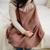 imageKonssy Muslin Nursing Cover for Baby Breastfeeding Breathable 100 Cotton Breastfeeding Cover with Rigid Hoop for Mother Nursing Apron Multiuse Carseat Canopy Summer WheatChestnut