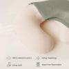 imageKonssy Muslin Nursing Pillow Covers Soft and Cute Nursing Covers for Breastfeeding Pillows Ideal for Newborn Baby Boys and Girls Fog Green Cream  2 PackFog Green  Cream