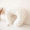 imageKonssy Muslin Nursing Pillow Covers Soft and Cute Nursing Covers for Breastfeeding Pillows Ideal for Newborn Baby Boys and Girls Fog Green Cream  2 PackGreen  Leafy