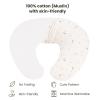 imageKonssy Muslin Nursing Pillow Covers Soft and Cute Nursing Covers for Breastfeeding Pillows Ideal for Newborn Baby Boys and Girls Fog Green Cream  2 PackCamel  Moon