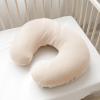 imageKonssy Muslin Nursing Pillow Covers Soft and Cute Nursing Covers for Breastfeeding Pillows Ideal for Newborn Baby Boys and Girls Fog Green Cream  2 PackBlue  Cream