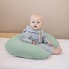 imageKonssy Muslin Nursing Pillow Covers Soft and Cute Nursing Covers for Breastfeeding Pillows Ideal for Newborn Baby Boys and Girls Fog Green Cream  2 PackGreen  Leafy