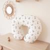 imageKonssy Muslin Nursing Pillow Covers Soft and Cute Nursing Covers for Breastfeeding Pillows Ideal for Newborn Baby Boys and Girls Fog Green Cream  2 PackGrey  Polar Night