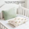 imageKonssy Muslin Toddler Pillowcase 13quotx18quot 2 Pack 100 Cotton Toddler Pillow Case for Kids Boys Girls Soft ampamp Snug Fit Baby Pillow Covers with Envelope Closure WoodlandSageWoodland  Sage