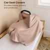 imageKonssy Nursing Cover for Breastfeeding Soft ampamp Breathable Privacy Poncho MultiUse Feeding Shawl Comfortable ampamp Portable Breastfeeding Cover for Women BeigeCamel