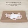 imageKonssy Waterproof Muslin Changing Pad Cover 2 Pack Quilted Cotton Fitted Diaper Chang Table Cover Soft Changing Pad Sheets for Girls Boys BlossomPinkBrown  Cream